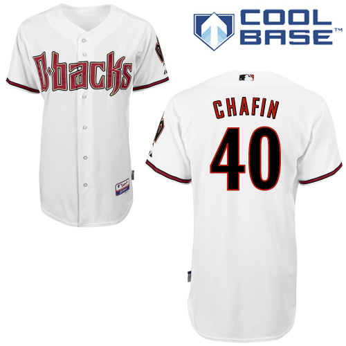 Andrew Chafin #40 MLB Jersey-Arizona Diamondbacks Men's Authentic Home White Cool Base Baseball Jersey
